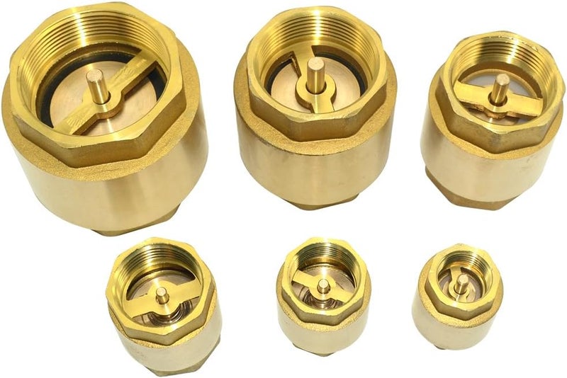 DAN SPEED Brass Check Valve,Female Thread Spring Check Valve,One Way Horizontal Check Valves for Backflow Prevention,Well, Pump, Tank ((DN25) 1'') - Image 3